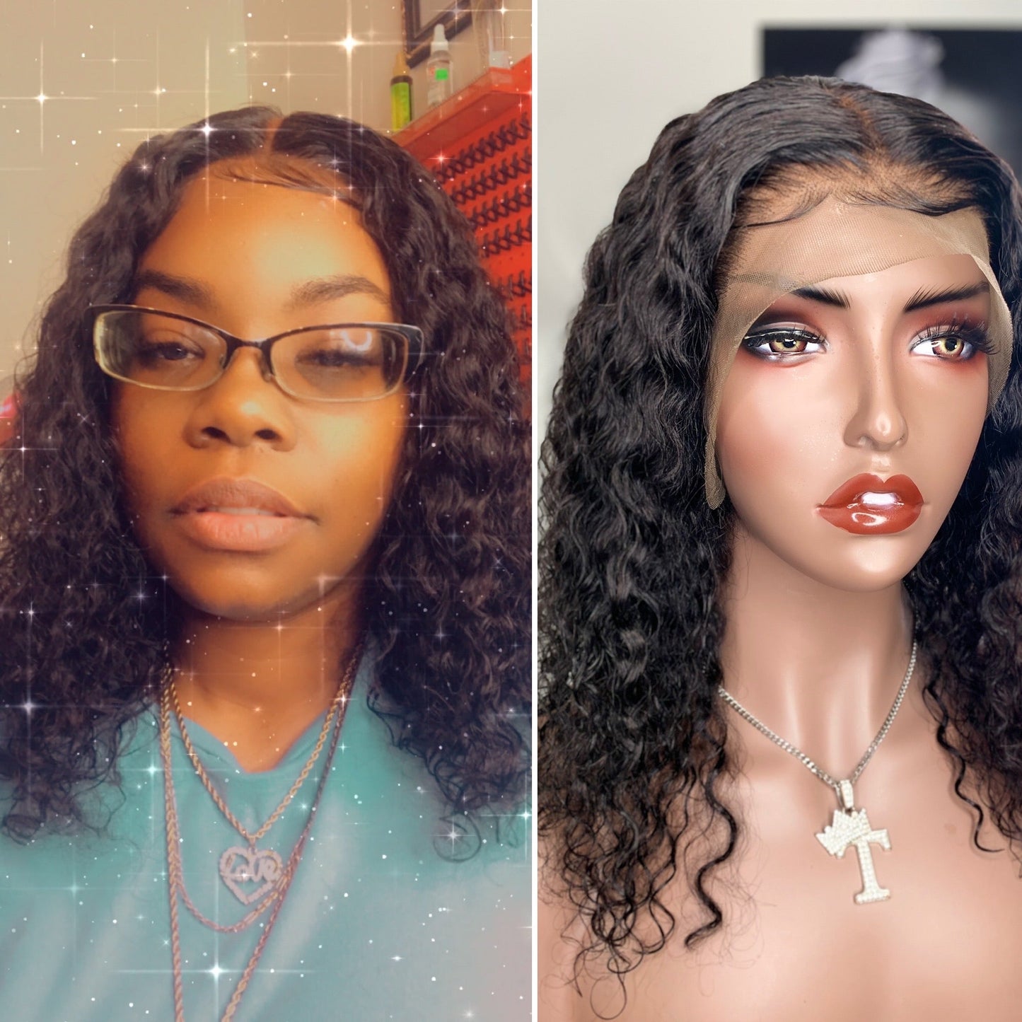 Curly full frontal wigs - Shylastyleshair Collections
