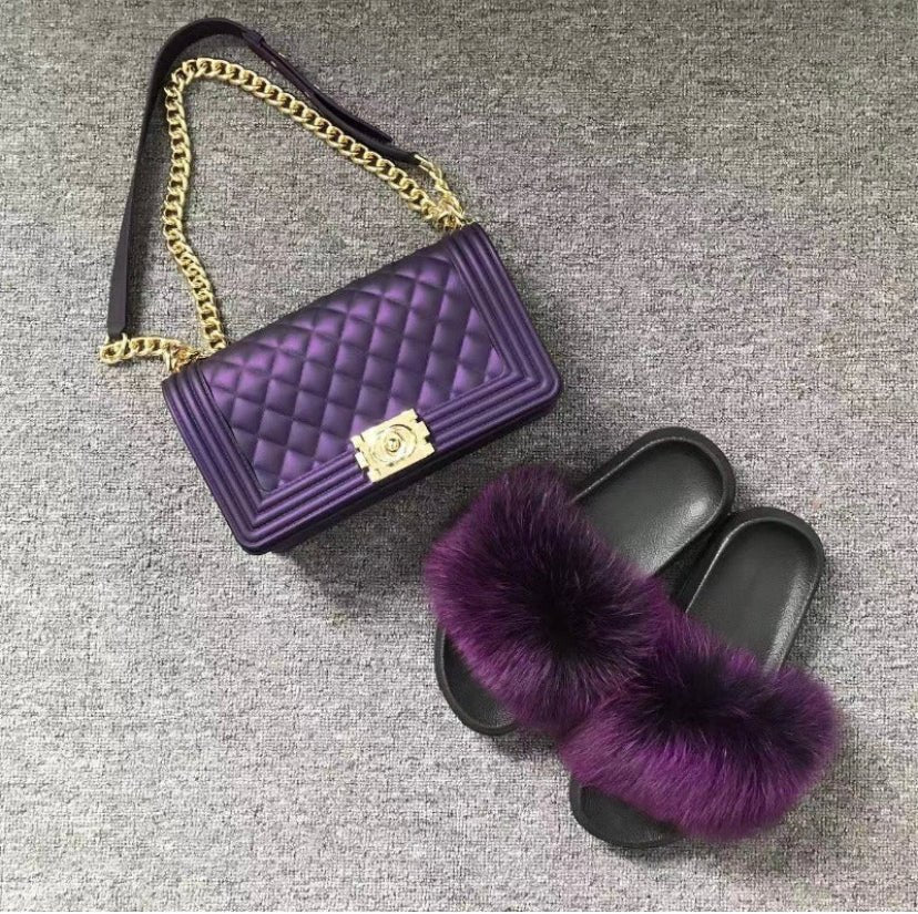 Jelly bags & fur slides - Shylastyleshair Collections