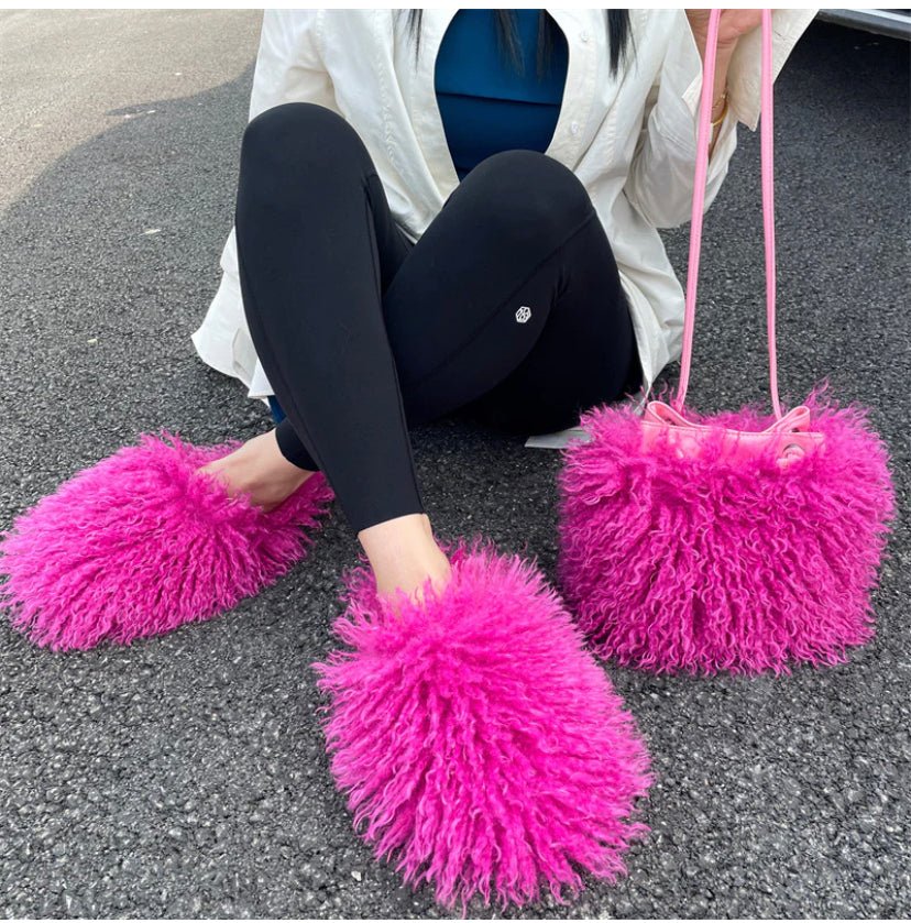 Shag me out slippers & shoulder bag - Shylastyleshair Collections