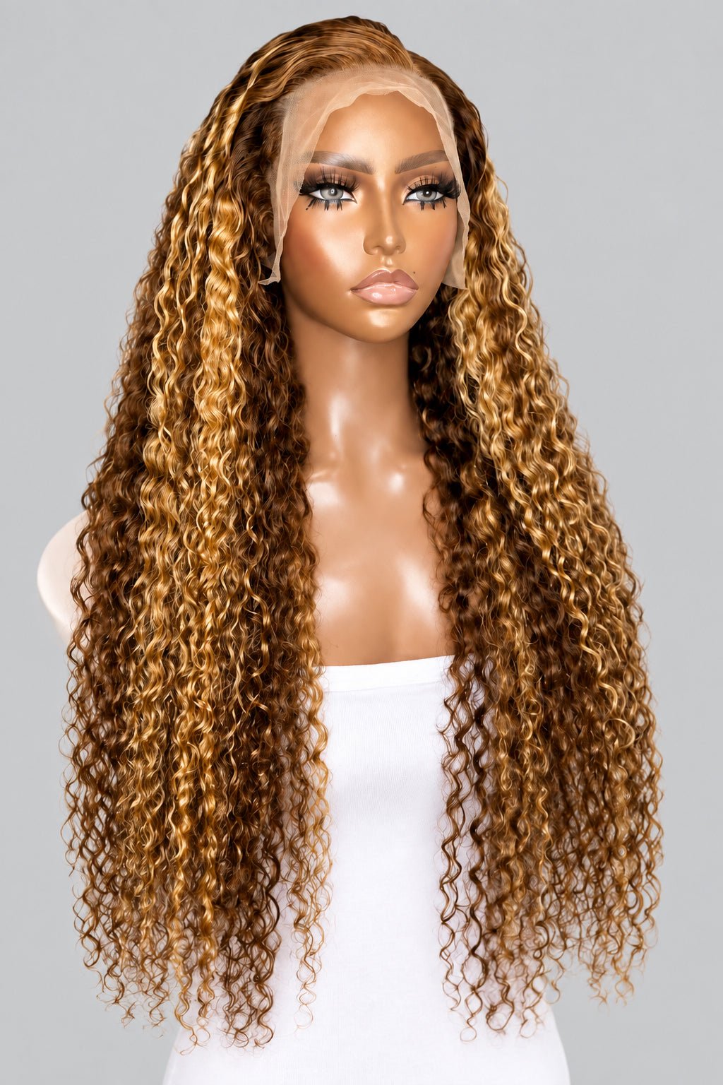 30” deep curly highlighted wig - Shylastyleshair Collections