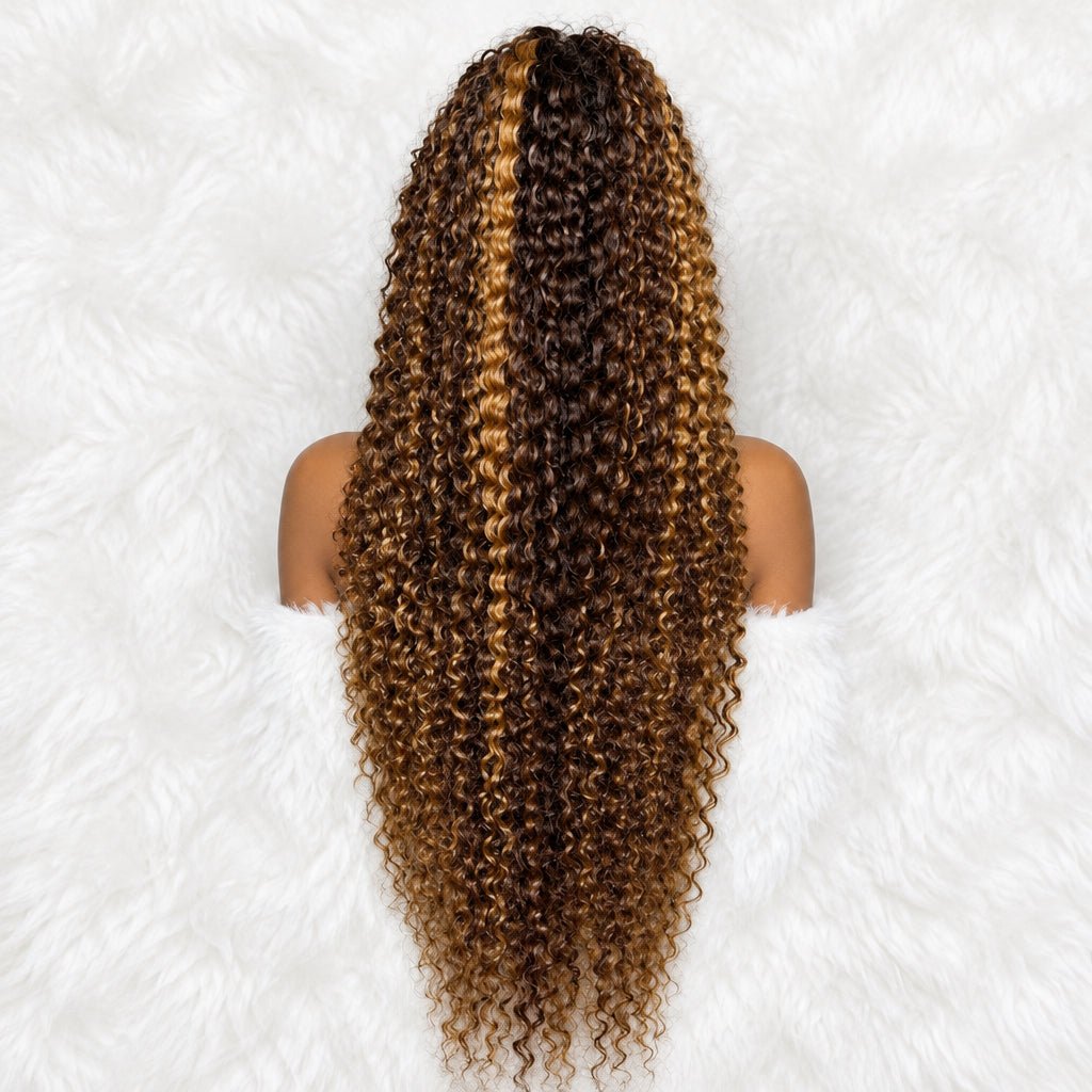 30” deep curly highlighted wig - Shylastyleshair Collections