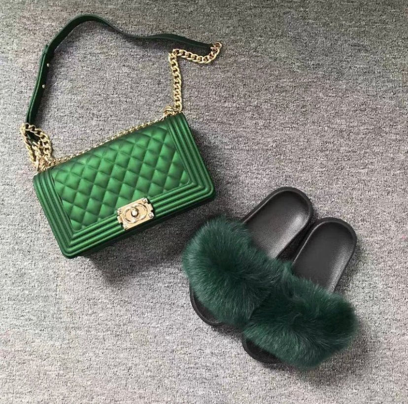Jelly bags & fur slides - Shylastyleshair Collections